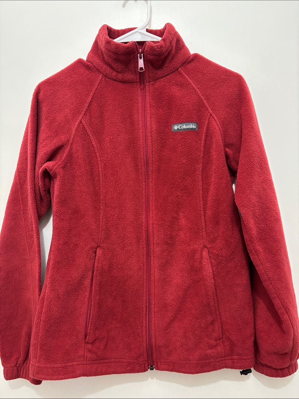 Columbia Maroon Woman’s Fleece Jacket Sz S